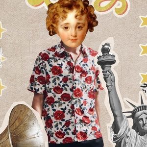 🌹 UO Rose Rayon Shirt